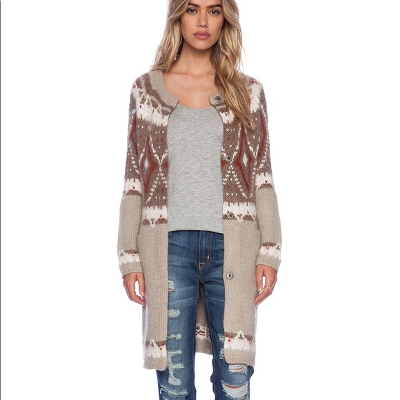 Free People Jackets & Blazers - Free People Frosted Fair‎ Isle Cardigan Jacket